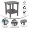 Flash Furniture Gray 2 Tier Adirondack Style Patio Side Table LE-HMP-1035-1517H-GY-GG - alternate 4
